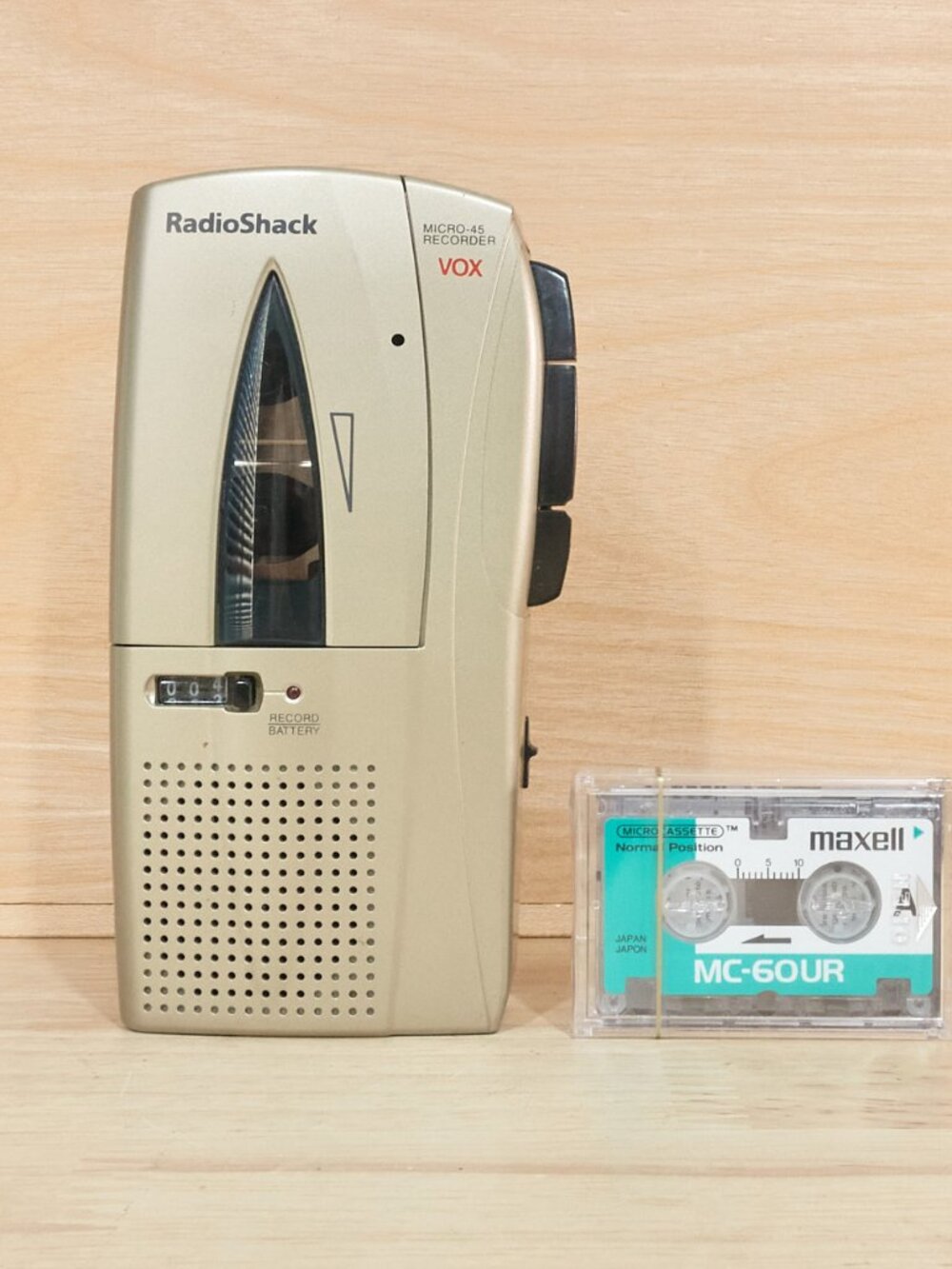 RadioShack Micro-45 Microcassette Recorder VOX Voice Activated Tested Working